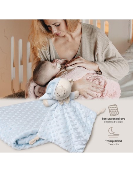 Estuche regalo bebe manta y dou dou coralina marca INTERBABY