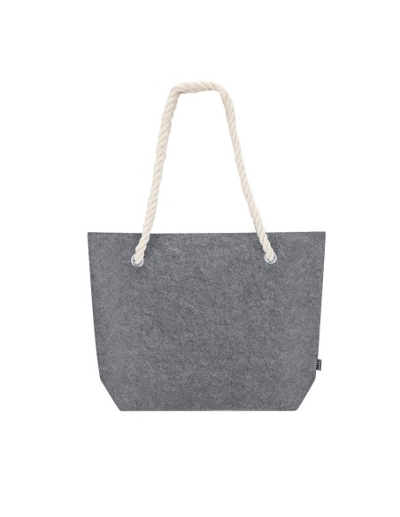 Nueva Bolsa de fieltro con asa trenzada personalizable GRIS
