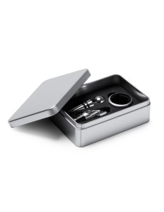 Set 4 piezas de vino en caja de aluminio