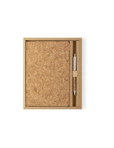 Set de libreta y bolígrafo de corcho