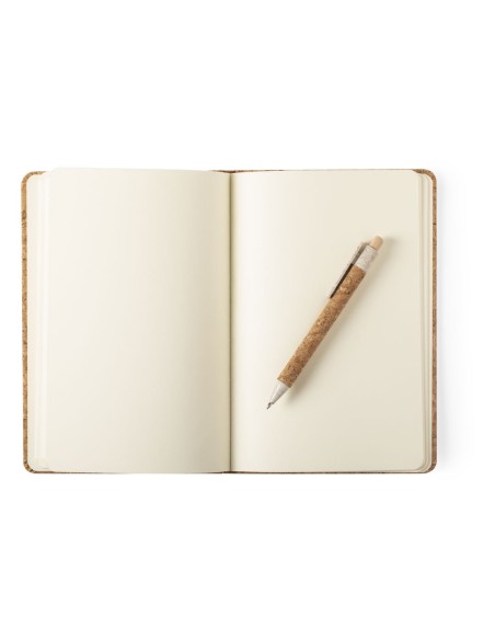 Set de libreta y bolígrafo de corcho