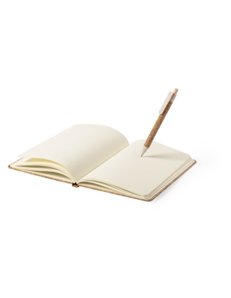 Set de libreta y bolígrafo de corcho