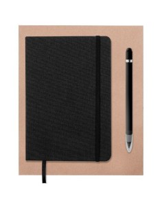 Set de libreta y lapiz infinito negro