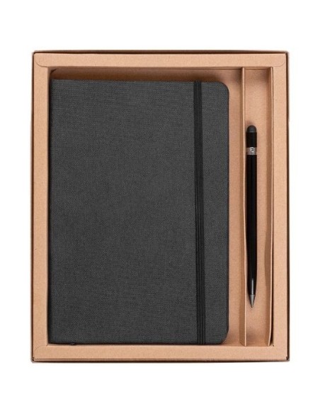 Set de libreta y lapiz infinito negro