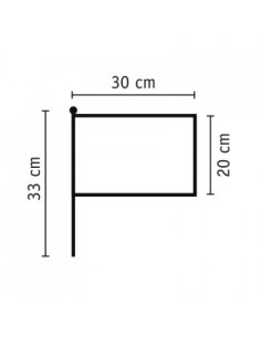 Nuevo banderin poliester sublimable 30x20cm 2