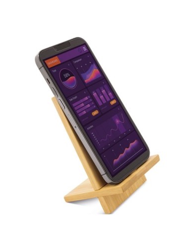Soporte de movil entero de bambu