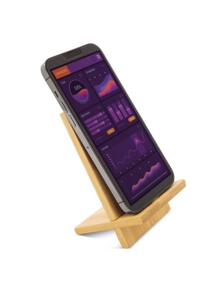 Soporte de movil entero de bambu