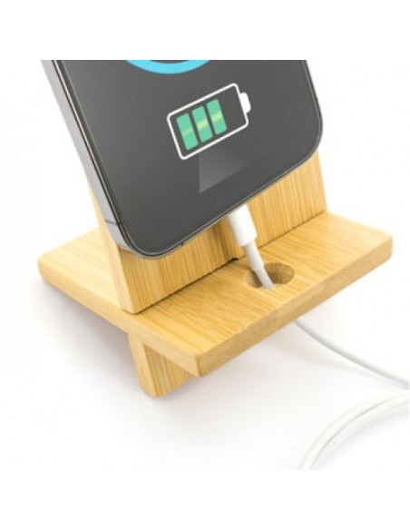 Soporte de movil entero de bambu