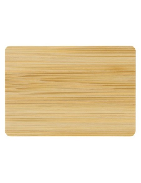 Iman de madera bambu personalizable con laser