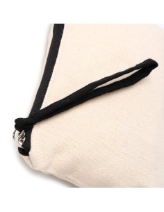 Nuevo neceser beige con cremallera y tira larga negra 2