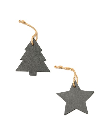 Adorno navideño de pizarra para laser