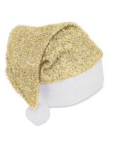 Gorro papa noel metalizado navidad