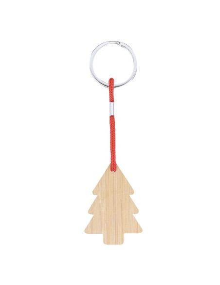 Llavero bambu con motivos navideño