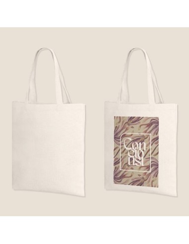 Bolsa en poliester tipo lino sublimacion