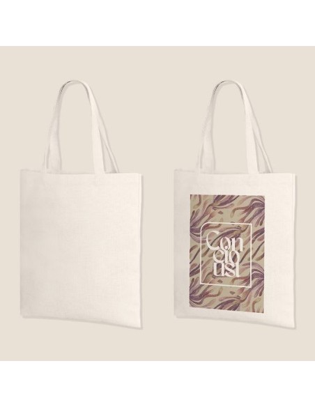Bolsa en poliester tipo lino sublimacion