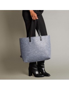 Bolsa Fieltro Marli Rpet asas de cuero