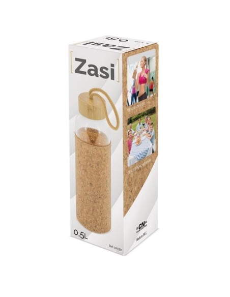 Botella con funda de corcho 500ml personalizacion laser, vinilo adhesi
