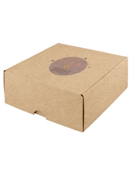 Caja automontable mediana 25,5 X 24,5 X 10,5cm para packs de regalo