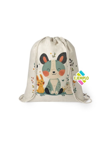 Saco mochila para sublimar poliéster nature