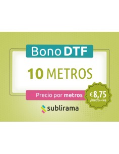 BONO 10 METROS DTF TEXTIL x solo 8,75€ + iva el metro