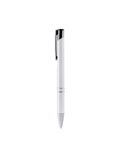 Nuevo Boligrafo blanco metalizado de aluminio