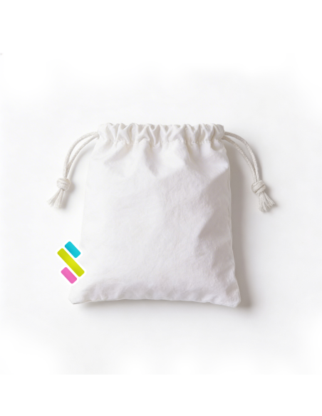 Saco ajustable blanco pequeño sublimacion 22x14cm aprox