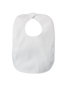 Babero blanco sublimacion boton de cierre a presion 2