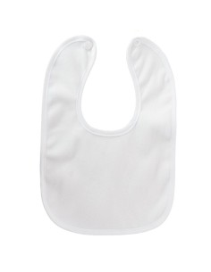 Babero blanco sublimacion boton de cierre a presion