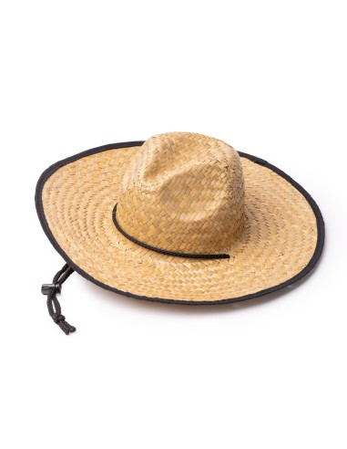 Sombrero de paja filo negro