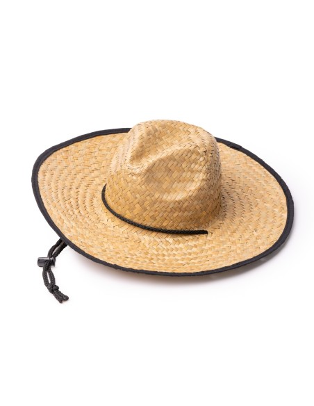 Sombrero de paja filo negro
