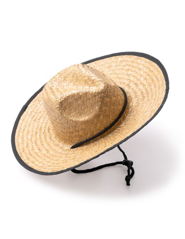 Sombrero de paja filo negro