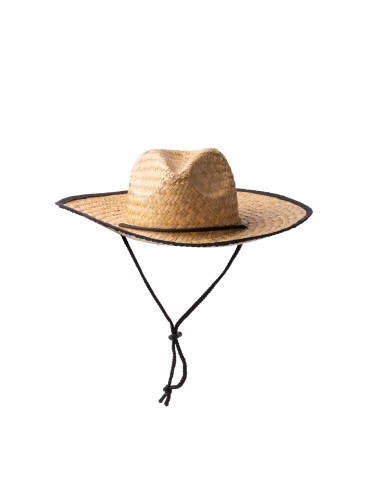 Sombrero de paja filo negro
