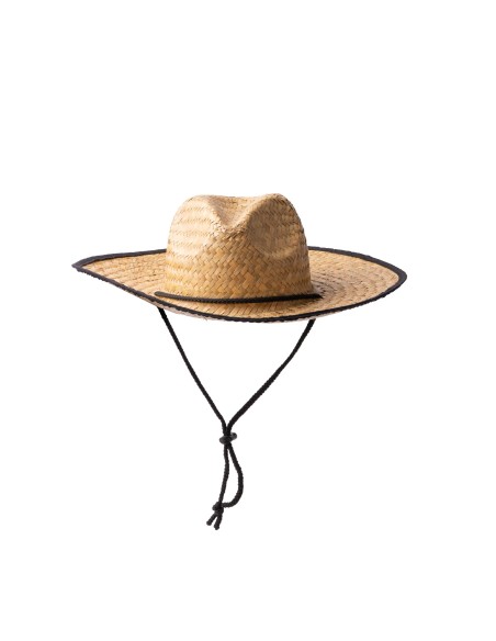 Sombrero de paja filo negro