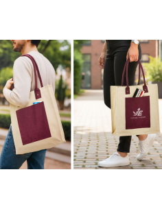 Bolsa algodon canva bolsillo