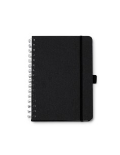Libreta negra en poliester
