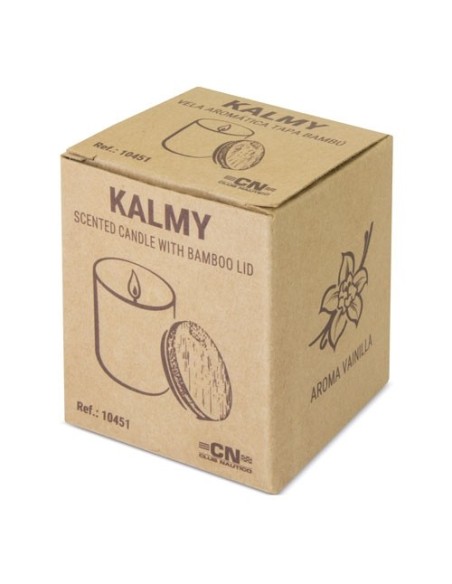 Vela aromatica con tapa de bambu