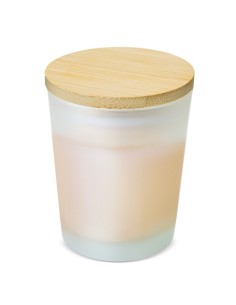 Vela aromatica con tapa de bambu