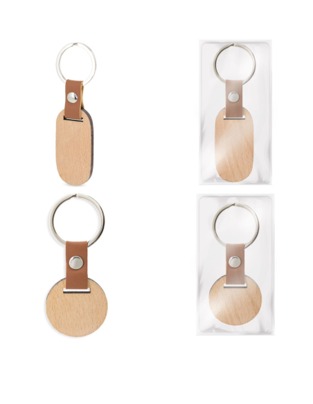 Llavero de madera personalizable con laser