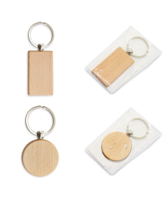 Llavero de madera para grabado láser personalizado