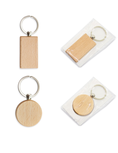 Llavero de madera para grabado láser personalizado