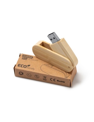 Memoria USB bambú 16 GB para grabado láser