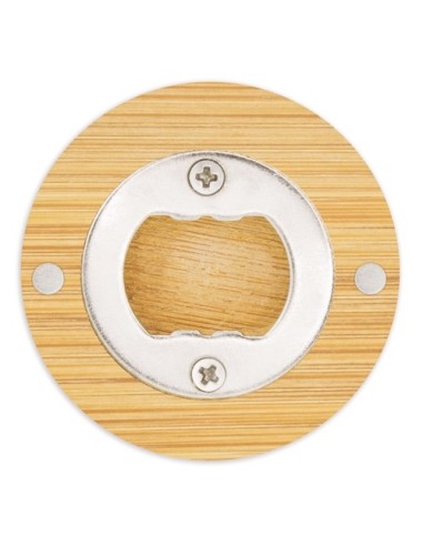 Nuevo iman abridor de madera circular