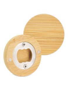 Nuevo iman abridor de madera circular