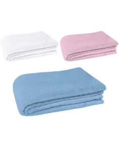 Manta coralina poliester bebe azul personalizable