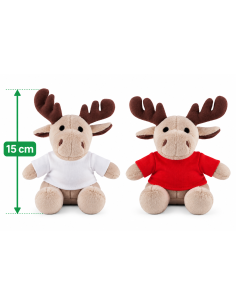 Reno de Peluche con Camiseta Personalizable | Navidad