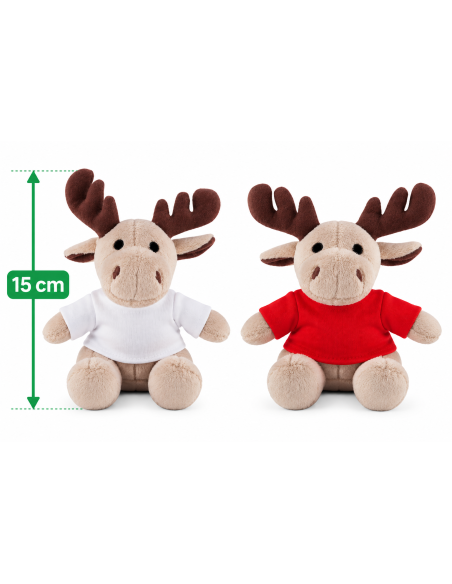 Reno de Peluche con Camiseta Personalizable | Navidad