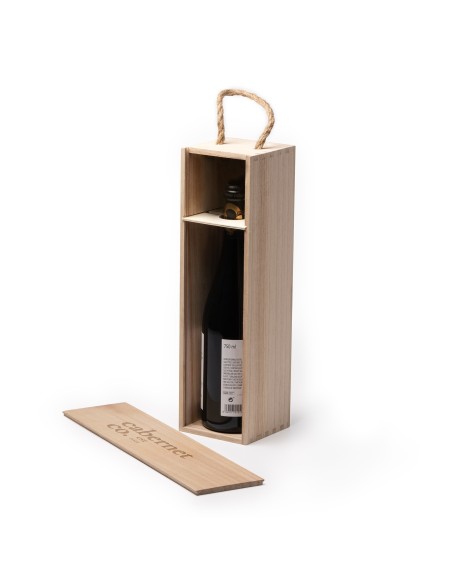 Caja de madera para vino con asa | Sublirama
