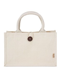 Bolsa algodón reciclado 300 g/m² con botón | Sublirama