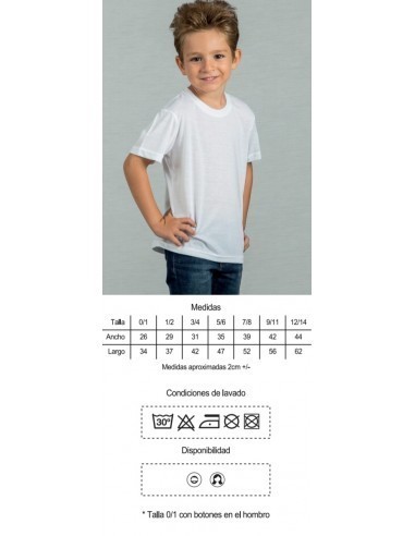 camiseta infantil flush para sublimacion anbor