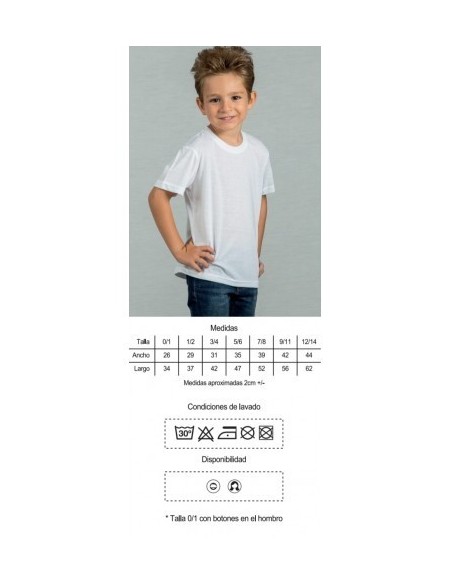 camiseta infantil flush para sublimacion anbor
